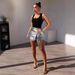Aria Basics Aria Basics New European And American Style Women's Summer Fashion High Elasticity Irregular Multi-Pocket Cargo A-Line Shorts_ecoleips.com
