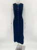 Tossy Knit Ribbed Cardigan Maxi Dress Female High Waist Slim Pocket Sleeveless Elegant Party Dress Women's Knitwear Long Dress_ecoleips.com