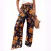 Women's Clothing Summer Fashion Temperament Loose Printed High Waist Wide Leg Trousers Ladies Leisure_ecoleips.com