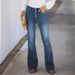 Vintage High-Waisted Flared Jeans For Women - Stretch Denim With Multiple Buttons & Washed Finish - Plus Size Available_ecoleips.com