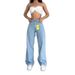 High Street plus Size Straight Leg Jeans for Women Fashionable Slim Fit Trousers Elegant Russian Cross Border Trade Style Spring Autumn_ecoleips.com