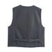 2026 European And American Style Women's Clothing Popular Split Design Vest Curled Trousers Straight Pants Set_ecoleips.com