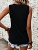 K Tank Top Women's Loose V-neck Sleeveless Comfortable T-shirt For Women. No Necklaces Or Other Accessories_ecoleips.com