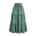 Women's Floral Print Bohemian Wrap Skirt - Elastic Waist A-Line Midi Skirt For Summer Vacation & Casual Wear_ecoleips.com