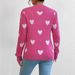 Women's Clothing New Heart Shaped Pattern Loose Round Neck Knitted Pullover Sweater_ecoleips.com