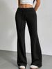 Autumn And Winter New Solid Color Drawstring Women's Bell-bottoms Casual Fashion Dressing_ecoleips.com