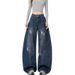 American High Street Style Ripped Jeans For Women, New Spring Collection, Loose Fit, Slimming, Three-dimensional Cut,_ecoleips.com