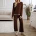 Diyun Women's Clothing 2025 Foreign Trade Elegant Casual Solid Color Knitted Long Sleeve Sweater_ecoleips.com