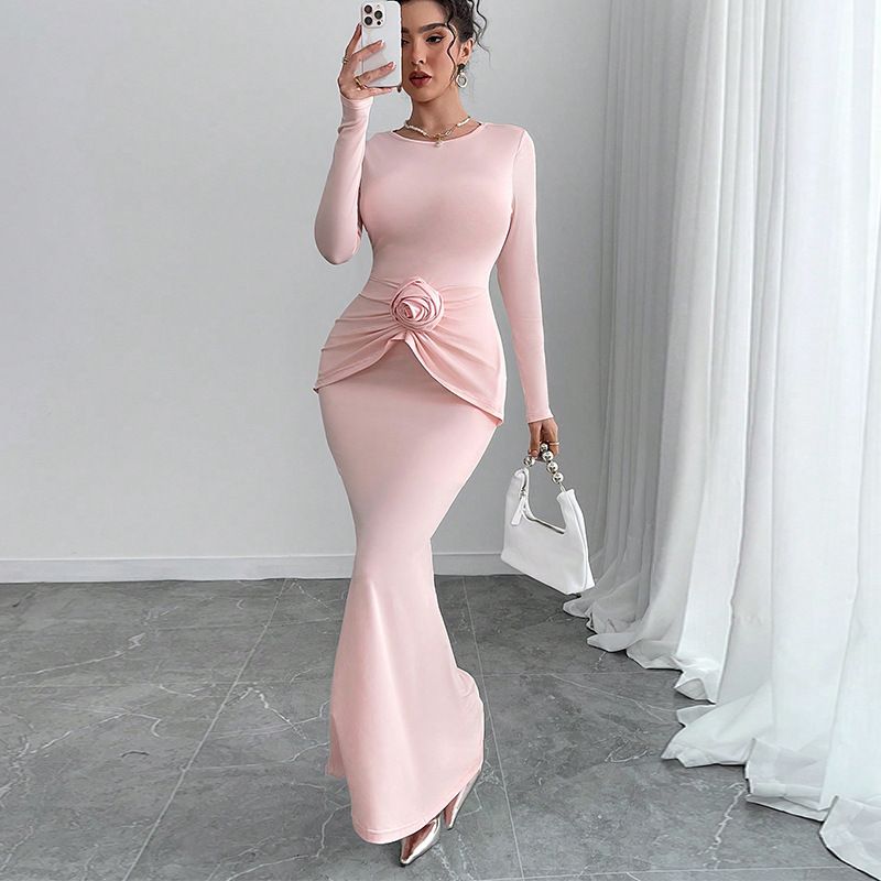 Knitted Dress For Women Slim Fit One Piece Formal New_ecoleips.com