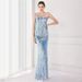 Women's Clothing New Bead Style Sequin Fairy Lady Party Party Evening Dress Sexy Long Toast Dress Bride_ecoleips.com