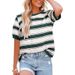 2026 New European And American Women's Striped Fashion Casual Loose Round Neck T Shirt_ecoleips.com