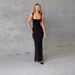 Women's High-End Temperament Long Dress European American Style Spring Summer 2024 One Shoulder Slim Solid Color French Style_ecoleips.com