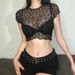 Aria Basics Aria Basics 2023 Summer Fashion Trend Women's New Round Neck Short Sleeve Mesh Cropped Slim Fit Versatile T-Shirt_ecoleips.com