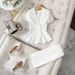 Women’s Clothing Black Short Sleeved Suit Jacket For Women Thin Summer Temperament Professional Suit Hotel Front Desk Work Clothes Suit Formal Wear_ecoleips.com