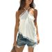 Spring/Summer 2026 New European American French Lace Halter Neck Tank Top, Sexy And Elegant, Versatile For Commuting_ecoleips.com