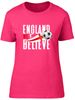 Women's T-Shirts Womens T Shirt England Football We Believe Ladies Tee Gift_ecoleips.com