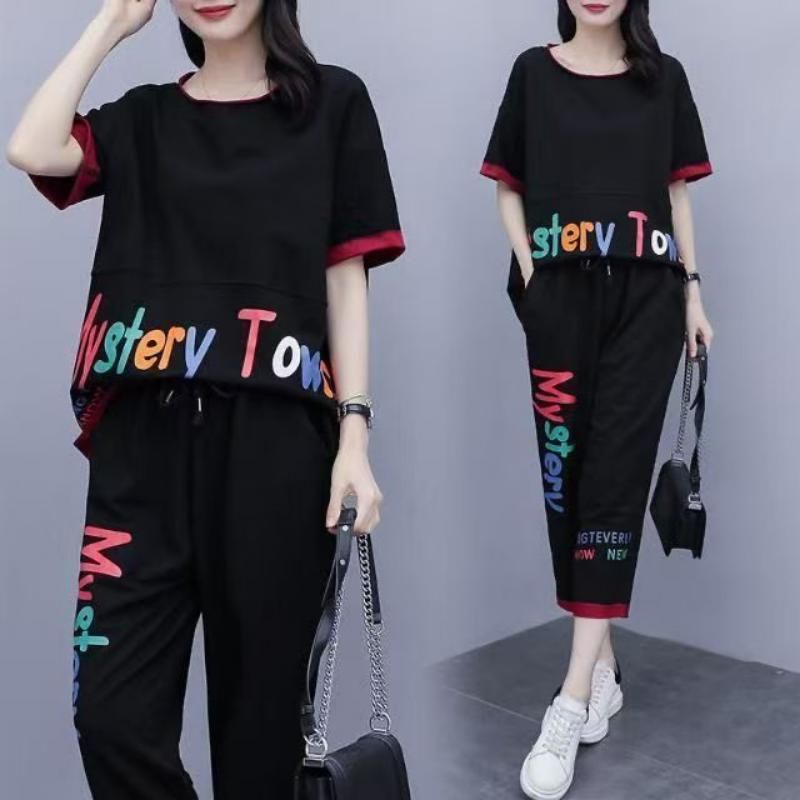 Women's Clothing Summer Two Piece Set Stylish Casual Outfit Perfect For Plus Size Women_ecoleips.com