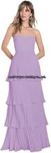 Women's Strapless Long Dress Ruffled Sleeveless Backless Fashionable Solid Color Party Wear_ecoleips.com