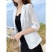 2025 Spring/Summer Linen Blazer, Thin Cotton-Linen Suit, Korean Sun Protection Jacket, Casual British Style Women's Coat_ecoleips.com