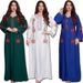 Women's Clothing Middle Robe Embroidered Embroidered Abaya Dress Long Skirt Dubai_ecoleips.com
