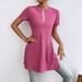Women's Spring 2026 New Cross-Border European And American Sexy A-line Short Sleeve Zipper Mini Dress_ecoleips.com