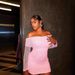 Sexy Long Sleeved Solid Color Hip Dress For Women Style_ecoleips.com