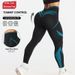 Women's Slim Fit Yoga Pants V Waist Color Block European American Style Peach Shaped Hips Long Sports Leggings For Outdoor Wear_ecoleips.com