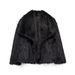 Women’s Faux Fur Coat – Square Neck Fox-Inspired Jacket With Pockets (6 Colors, 6 Sizes) For Fall & Winter_ecoleips.com