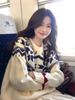 girl Fair Isle Pullover Crew Neck Sweater Women, New Loose Christmas Knitted Inner Layer, Atmosphere Spring Top For Autumn_ecoleips.com