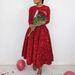 Women's Clothing Sparkle & Shine: Elegant Round-Neck Long Sleeve Sequin High-Waist Midi Dress | Glamorous A-Line Formal Gown_ecoleips.com