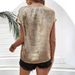 Aria Basics Aria Basics New Lace V-neck T-shirt, Satin Loose Short-sleeve Top For Women, Commuter Style, Cross-border European And American_ecoleips.com