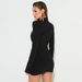 Fashion Autumn Sexy Women Slim Fit Long Sleeve Dress Party Elegant Hollow Out Short Evening Dress Spring Mock Neck Clothing_ecoleips.com