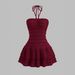Elegant Floral Print Summer Dress for Women Asymmetric Tie-Neck Design Comfortable Breathable Fabric Flowy A-Line Silhouette_ecoleips.com