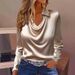 2026 Shein Cross-border Independent Site European American Satin Long-sleeve Spring And Autumn Women's Shirt Tops_ecoleips.com