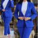 2025 Cross-Border Women's Solid Color Slim-Fit Casual Fashion Waist-Cinching Double-Breasted Two-Piece Suit Set Black_ecoleips.com