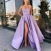 Women's Clothing Dress Performance Costume Sexy Top Slit Long Banquet Host Evening Dress_ecoleips.com