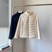girl Girl Girl 2025 Early Slim Waist Patchwork Down Jacket Autumn Winter Fleece Lined Warm Coat Women Small Stand Collar Windproof_ecoleips.com