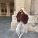 Aria Basics European And American Autumn Winter New Foreign Trade Cross-Border Women's Clothing Fox Black Coat Fur Jacket Hot_ecoleips.com