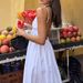 Women's Elegant Backless V-Neck Sleeveless Dress Solid Color European And American Style Summer New Arrival Sexy Clothing_ecoleips.com