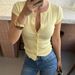 Women's Slim Fit round Neck Cardigan Short Sleeve Button down T-Shirt European American Style Summer Fashion 2026 New Arrival_ecoleips.com
