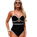 Women's Clothing New Style Sexy One Piece Bikini Swimsuit, Shoppe, Suitable For Hot Springs, Covers Tummy, Slimming Bikini_ecoleips.com