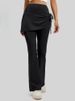 K New Pleated Flared Skirt Pants Fake Two-piece Slightly Flared Yoga Pants With High Waist And Hip Lifting_ecoleips.com
