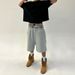 Women's Clothing Street Camouflage Double Waist Stitching Sweatpants Cropped Pants Hip Hop Casual Embroidered Sports Shorts For Men And Women_ecoleips.com