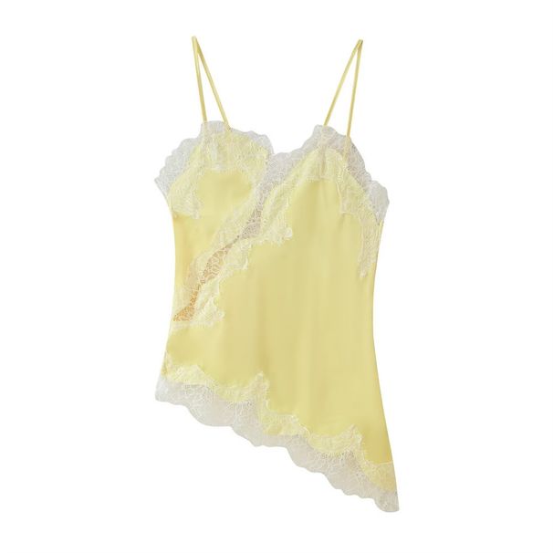 Women's Sexy Lace Decorated Lingerie Style Camisole Top Summer Fashionable Design_ecoleips.com