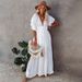 Women's Bamboo Button-Up Cover-Up Dress - Beach Sarong, Sun Protection Kimono, Bikini Wrap, Vacation Shawl_ecoleips.com