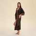 Aria Basics New Cross-border Women's Pajamas, Fashionable Cardigan Robe, Solid Color With Lace Trim, European And American Style_ecoleips.com
