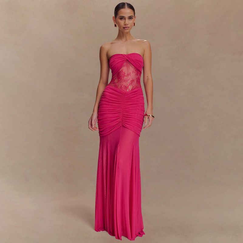 Sexy Bustier Lace-Up Bodycon Mini Dress – Summer Fashion Elegant Asymmetrical Hem Party Dress (Trendy & Chic For Night Out & Clubbing)_ecoleips.com