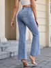 Popular Women's Clothing, Fashionable Personalized Women's Autumn And Winter New Elastic Slim Denim Bell Pants_ecoleips.com