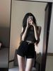Black High-Waist Skinny Jeans Shorts For Women Trendy Slimming Booty Hot Pants Retro Style Spring Summer Ladies' Sho_ecoleips.com