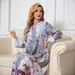 SW1005 Muslim Women's Robe Full Print Inlaid With Diamonds And Beads Long Dress Abayas_ecoleips.com